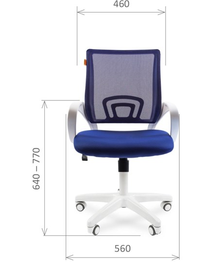 Кресло CHAIRMAN 696 white, ткань, цвет синий в Нижнекамске - изображение 1