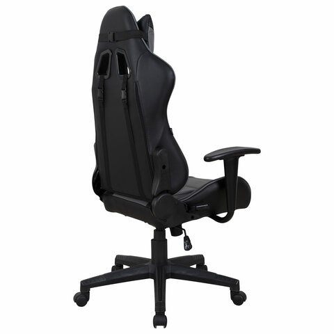 Офисное кресло Brabix GT Racer GM-100 (две подушки, экокожа, черное/серое) 531926 в Альметьевске - изображение 2