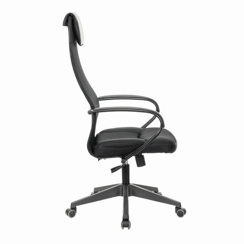 Офисное кресло Brabix Premium Stalker EX-608 PL (ткань-сетка/кожзам, черное) 532090 в Альметьевске - изображение 2
