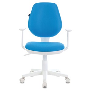 Офисное кресло Brabix Fancy MG-201W (с подлокотниками, пластик белый, голубое) 532411 в Казани - предосмотр 1