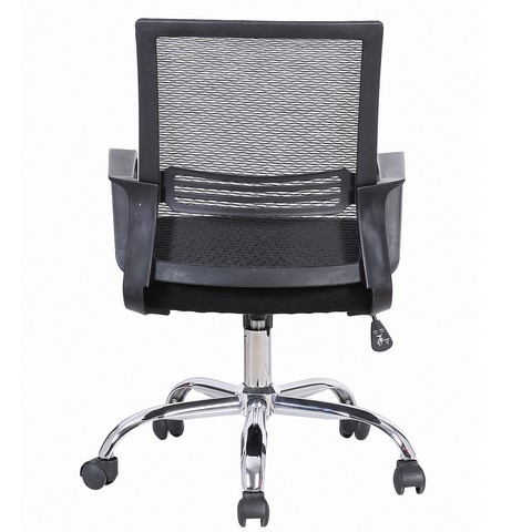 Кресло компьютерное Brabix Daily MG-317 (с подлокотниками, хром, черное) 531833 в Казани - изображение 2