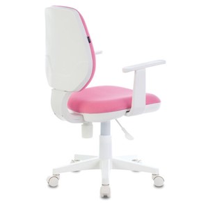 Кресло компьютерное Brabix Fancy MG-201W (с подлокотниками, пластик белый, розовое) 532409 в Казани - предосмотр 2
