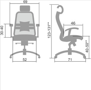 Офисное кресло Samurai S-3.04, черный в Альметьевске - предосмотр 4