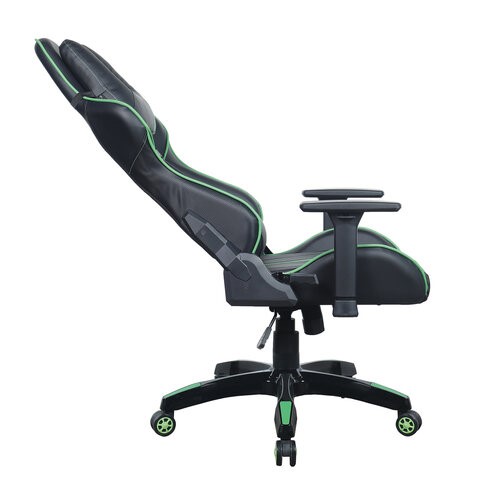 Компьютерное кресло Brabix GT Carbon GM-120 (две подушки, экокожа, черное/зеленое) 531929 в Нижнекамске - изображение 4
