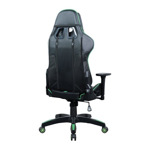 Компьютерное кресло Brabix GT Carbon GM-120 (две подушки, экокожа, черное/зеленое) 531929 в Нижнекамске - изображение 2