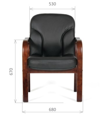 Кресло CHAIRMAN 658 Натуральная кожа черный в Казани - изображение 1