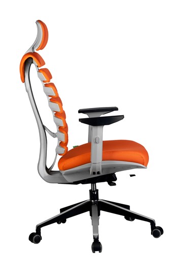 Офисное кресло Riva Chair SHARK (Оранжевый/серый) в Нижнекамске - изображение 2