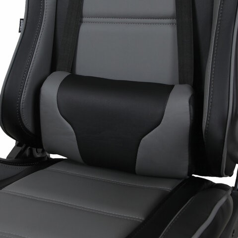 Офисное кресло Brabix GT Racer GM-100 (две подушки, экокожа, черное/серое) 531926 в Альметьевске - изображение 7