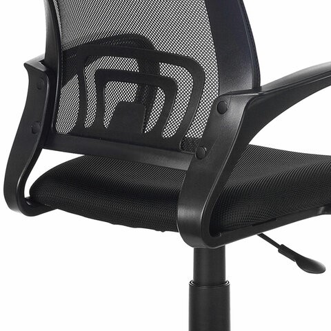 Кресло компьютерное Brabix Fly MG-396 (с подлокотниками, сетка, черное) 532083 в Казани - изображение 5
