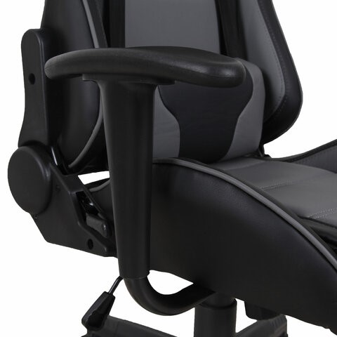 Офисное кресло Brabix GT Racer GM-100 (две подушки, экокожа, черное/серое) 531926 в Альметьевске - изображение 9