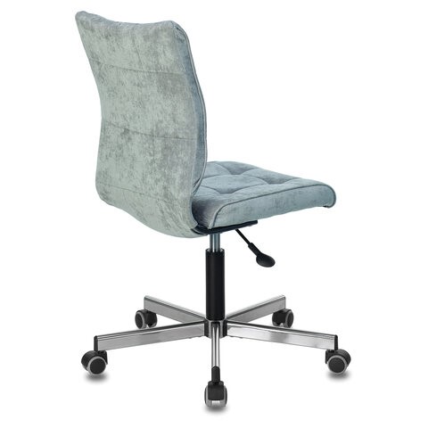 Офисное кресло Brabix Stream MG-314 (без подлокотников, пятилучие серебристое, ткань, серо-голубое) 532395 в Казани - изображение 2
