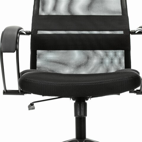 Офисное кресло Brabix Premium Stalker EX-608 PL (ткань-сетка/кожзам, черное) 532090 в Альметьевске - изображение 10