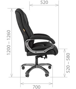 Кресло компьютерное CHAIRMAN 410 Акриловая ткань SX Серый в Альметьевске - предосмотр 2