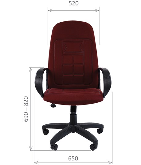 Кресло офисное CHAIRMAN 727 ткань ст., цвет бордо в Нижнекамске - изображение 1