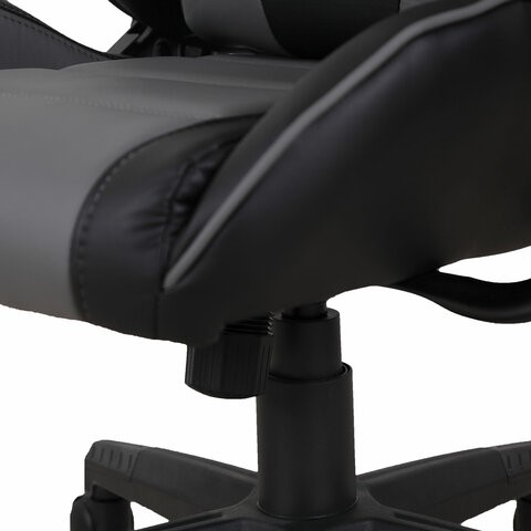 Офисное кресло Brabix GT Racer GM-100 (две подушки, экокожа, черное/серое) 531926 в Альметьевске - изображение 10