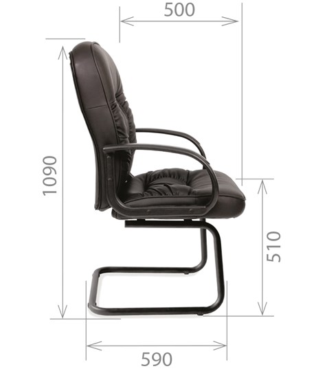 Кресло компьютерное CHAIRMAN 416V экокожа черная в Казани - изображение 2