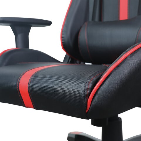 Кресло офисное Brabix GT Carbon GM-120 (две подушки, экокожа, черное/красное) 531931 в Нижнекамске - изображение 9