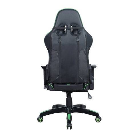 Компьютерное кресло Brabix GT Carbon GM-120 (две подушки, экокожа, черное/зеленое) 531929 в Нижнекамске - изображение 3
