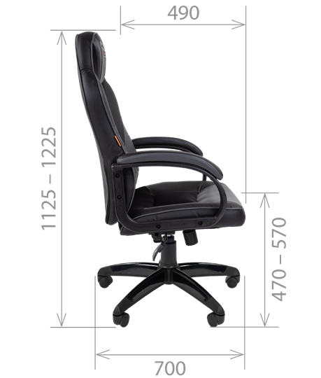 Компьютерное кресло CHAIRMAN GAME 17, цвет черный / серый в Альметьевске - изображение 2