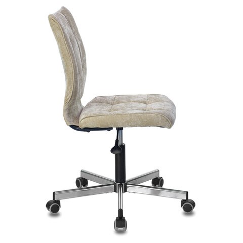 Офисное кресло Brabix Stream MG-314 (без подлокотников, пятилучие серебристое, ткань, песочное) 532396 в Нижнекамске - изображение 1