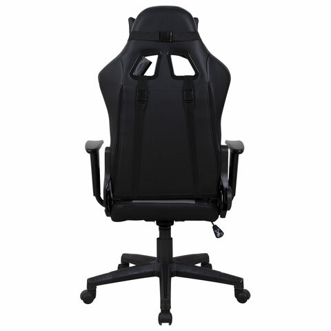 Офисное кресло Brabix GT Racer GM-100 (две подушки, экокожа, черное/серое) 531926 в Альметьевске - изображение 3