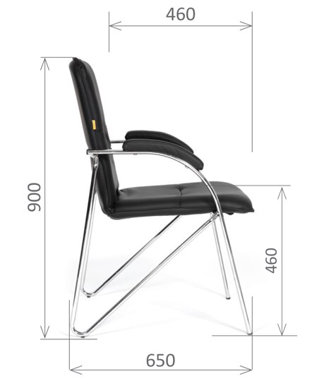 Кресло офисное CHAIRMAN 850 Экокожа Terra 118 черная в Альметьевске - изображение 2
