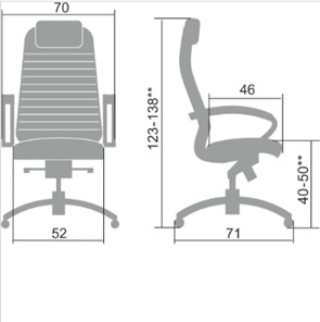Офисное кресло Samurai K-1.041 темно-коричневый в Нижнекамске - предосмотр 1