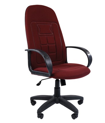 Кресло офисное CHAIRMAN 727 ткань ст., цвет бордо в Нижнекамске - изображение