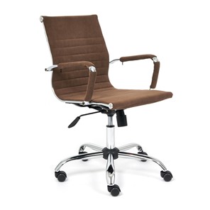 Компьютерное кресло URBAN-LOW флок, коричневый, арт.14446 в Набережных Челнах