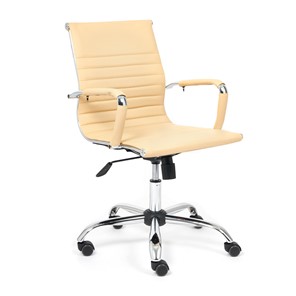 Кресло компьютерное URBAN-LOW кож/зам, бежевый, арт.14452 в Набережных Челнах
