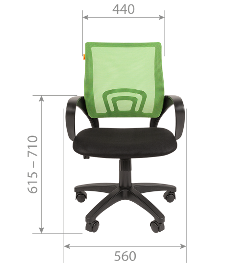 Офисное кресло CHAIRMAN 696 black Сетчатый акрил DW62 черный в Набережных Челнах - изображение 3