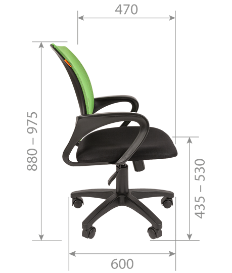 Офисное кресло CHAIRMAN 696 black Сетчатый акрил DW62 черный в Казани - изображение 4