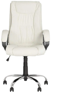 Офисное кресло ELLY (CHR68) экокожа ECO-50, белая в Альметьевске