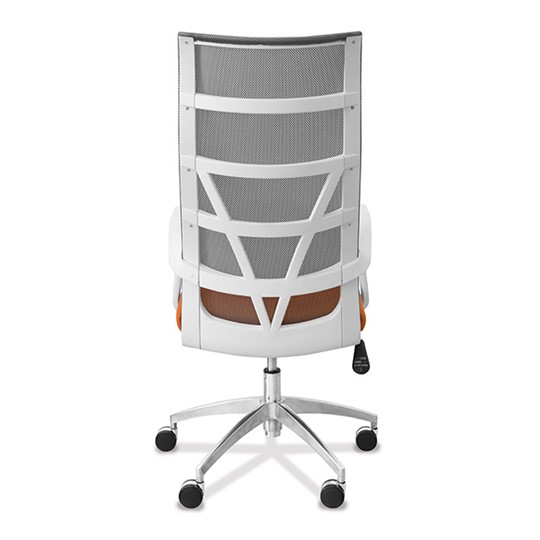 Кресло для руководителя Топ X белый каркас, сетка/ткань TW / серая/светло-серая в Нижнекамске - изображение 1