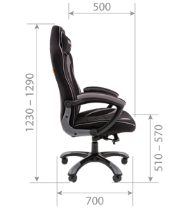 Кресло игровое CHAIRMAN GAME 28 Полиэстер комбинированная ткань красный/черный в Альметьевске - предосмотр 4