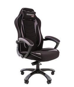Кресло игровое CHAIRMAN GAME 28 Полиэстер комбинированная ткань серый/черный в Альметьевске - предосмотр