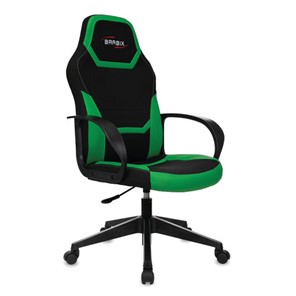 Компьютерное кресло BRABIX "Alpha GM-018", ткань/экокожа, черное/зеленое, 532639, GM-018_532639 в Альметьевске