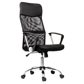 Офисное кресло BRABIX "Flash MG-302", с подлокотниками, хром, черное, 530867 в Казани - предосмотр