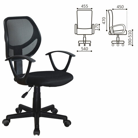 Компьютерное кресло Brabix Flip MG-305 (ткань TW, черное) 531952 в Казани - изображение 9