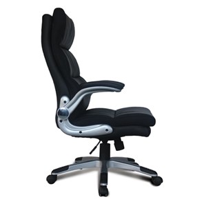 Кресло компьютерное BRABIX "Fregat EX-510", рециклированная кожа, черное, 530863 в Казани - предосмотр 2