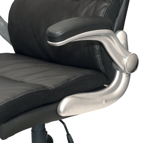 Кресло компьютерное BRABIX "Fregat EX-510", рециклированная кожа, черное, 530863 в Казани - изображение 5