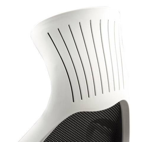 Кресло офисное Brabix Premium Genesis EX-517 (пластик белый, ткань/экокожа/сетка черная) 531573 в Нижнекамске - изображение 8