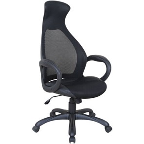 Кресло компьютерное Brabix Premium Genesis EX-517 (пластик черный, ткань/экокожа/сетка черная)   531574 в Нижнекамске