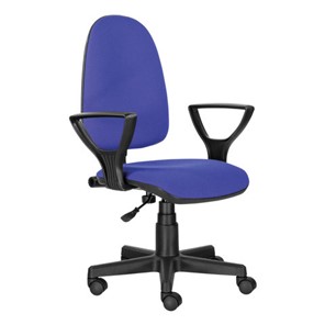 Компьютерное кресло Brabix Prestige Ergo MG-311 (регулируемая эргономичная спинка, ткань, черно-синее) 531876 в Альметьевске