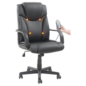 Компьютерное кресло BRABIX "Relax MS-001", 4 массажных модуля, экокожа, черное, 532519 в Нижнекамске