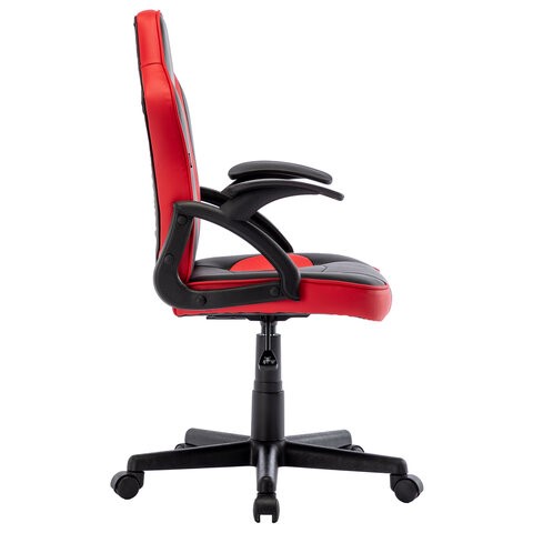 Кресло компьютерное BRABIX "Shark GM-203", экокожа, черное/красное, 532512 в Альметьевске - изображение 1