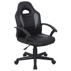 Кресло офисное BRABIX "Spark GM-201", экокожа, черное/серое, 532504 в Нижнекамске