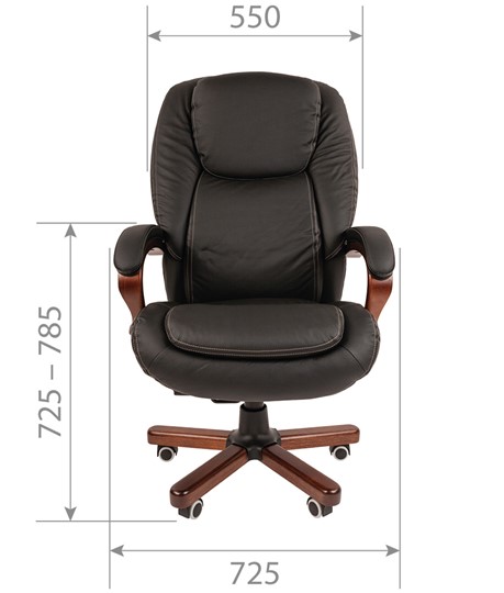 Офисное кресло CHAIRMAN 408 кожа черная в Нижнекамске - изображение 1