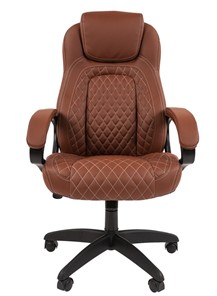 Офисное кресло CHAIRMAN 432, экокожа, цвет коричневый в Нижнекамске - предосмотр 3