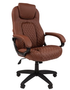 Офисное кресло CHAIRMAN 432, экокожа, цвет коричневый в Нижнекамске - предосмотр 1
